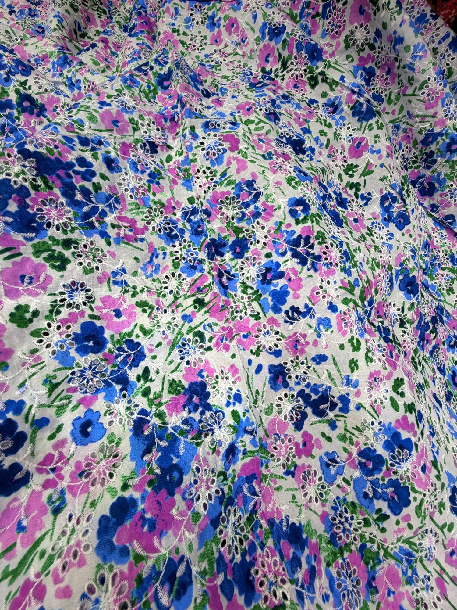Most Premium Pure Mul Cotton Hakuba Chikankari Printed Fabric (Big WIDTH!!)