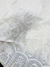 Most Premium Pure Mul Cotton Hakuba Chikankari Fabric (Big WIDTH!!) (Dyeable Also)