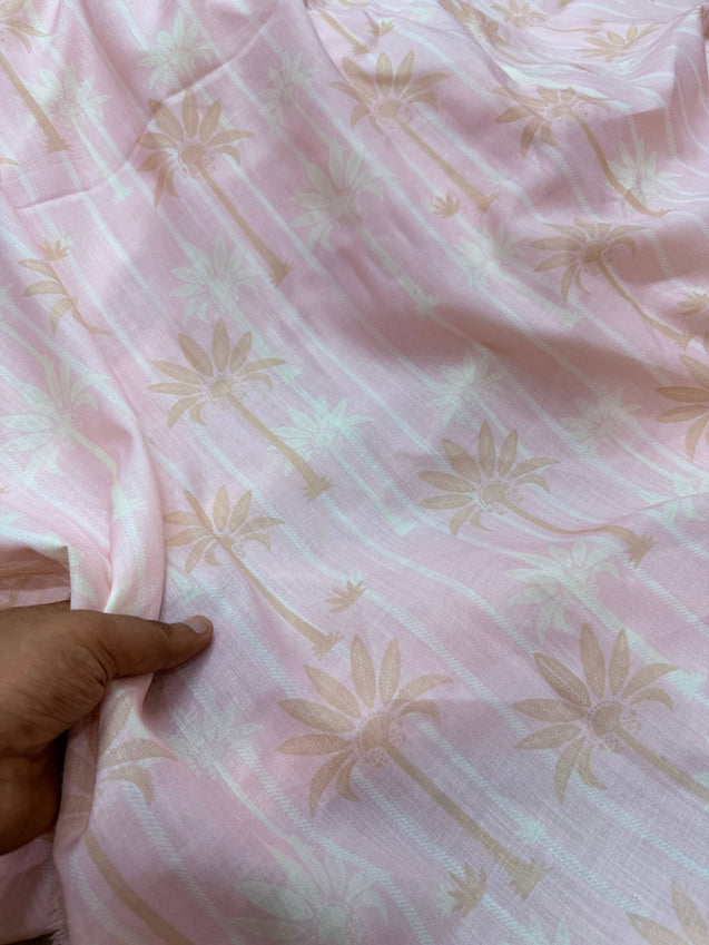 Most Premium BRANDED Pure LINEN Cotton PRINTED FABRIC (Big WIDTH!!)