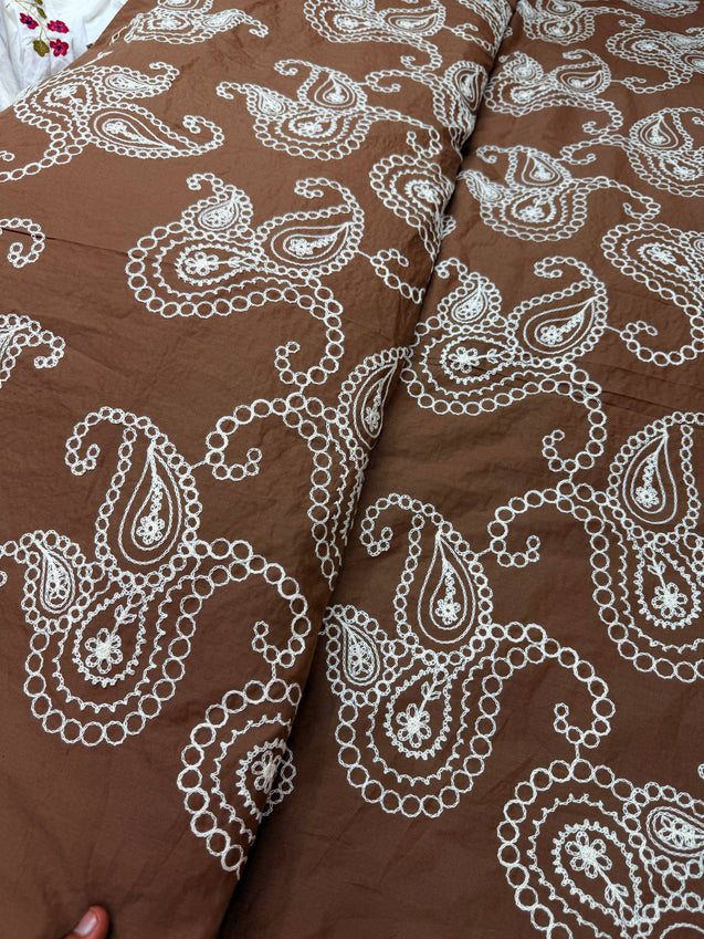 Most Premium Pure Cotton FABRIC With Kashmiri Embroidery (Big WIDTH!!)