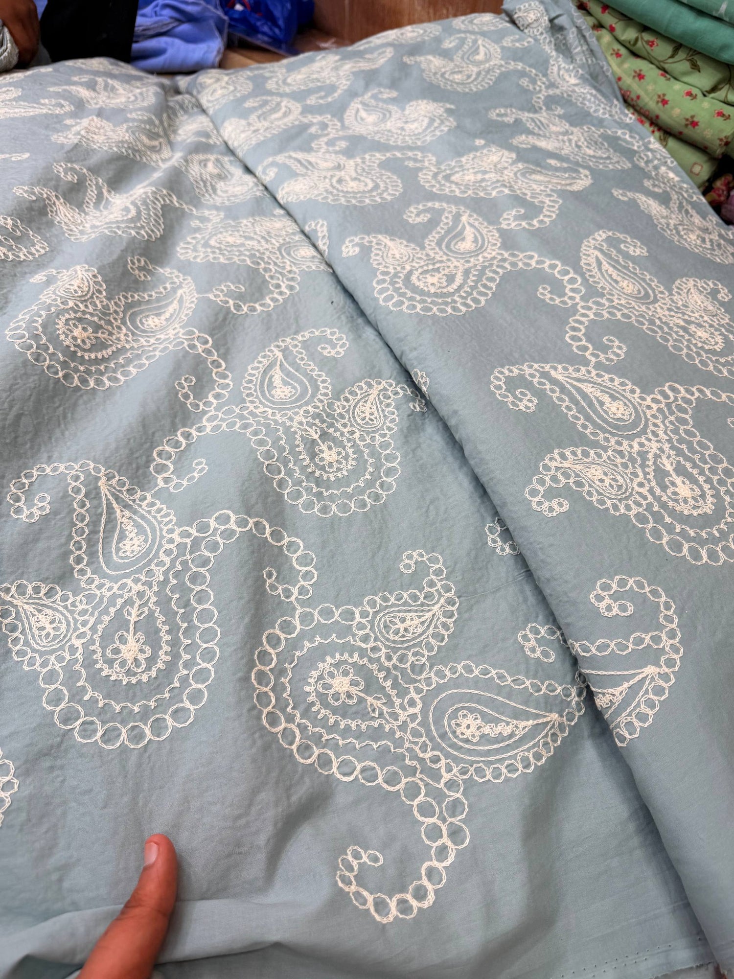 Most Premium Pure Cotton FABRIC With Kashmiri Embroidery (Big WIDTH!!)