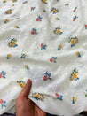 Most Premium Pure Mul Cotton Hakuba Chikankari Printed Fabric (Big WIDTH!!)