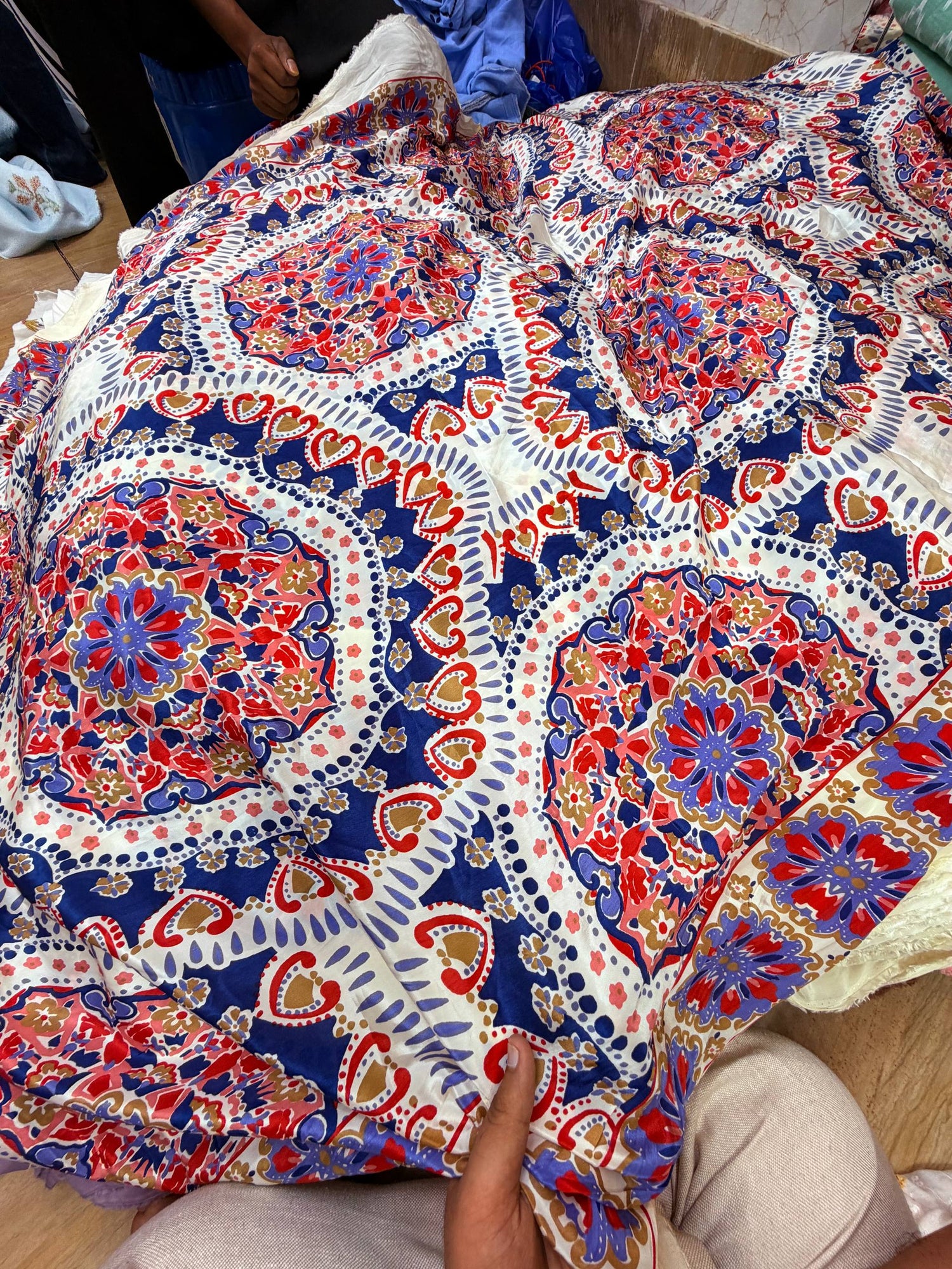 Most Premium BRANDED Pure Natural CREPE PRINTED FABRIC (Big WIDTH!!)