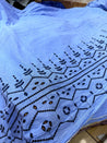 Premium Chikankari Embroidery On Pure Cotton Denim FABRIC (Big WIDTH!!)