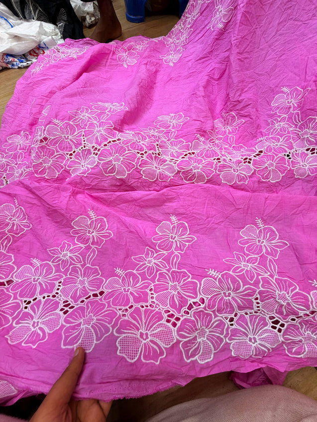 Most Premium Pure Cotton Hakuba Chikankari Fabric (Big WIDTH!!)