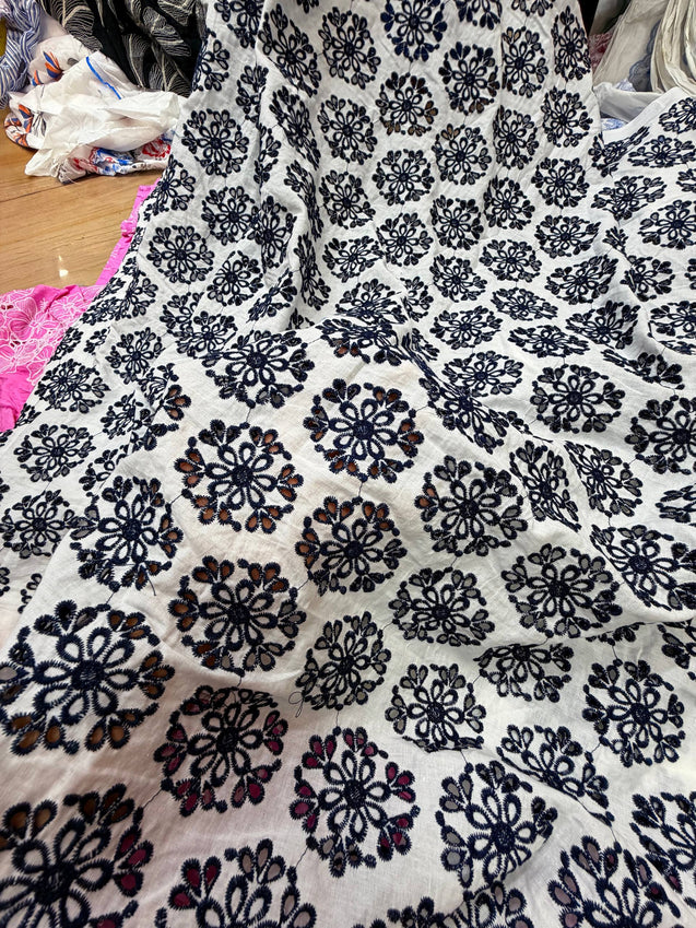 Most Premium Pure Mul Cotton Hakuba Chikankari Fabric