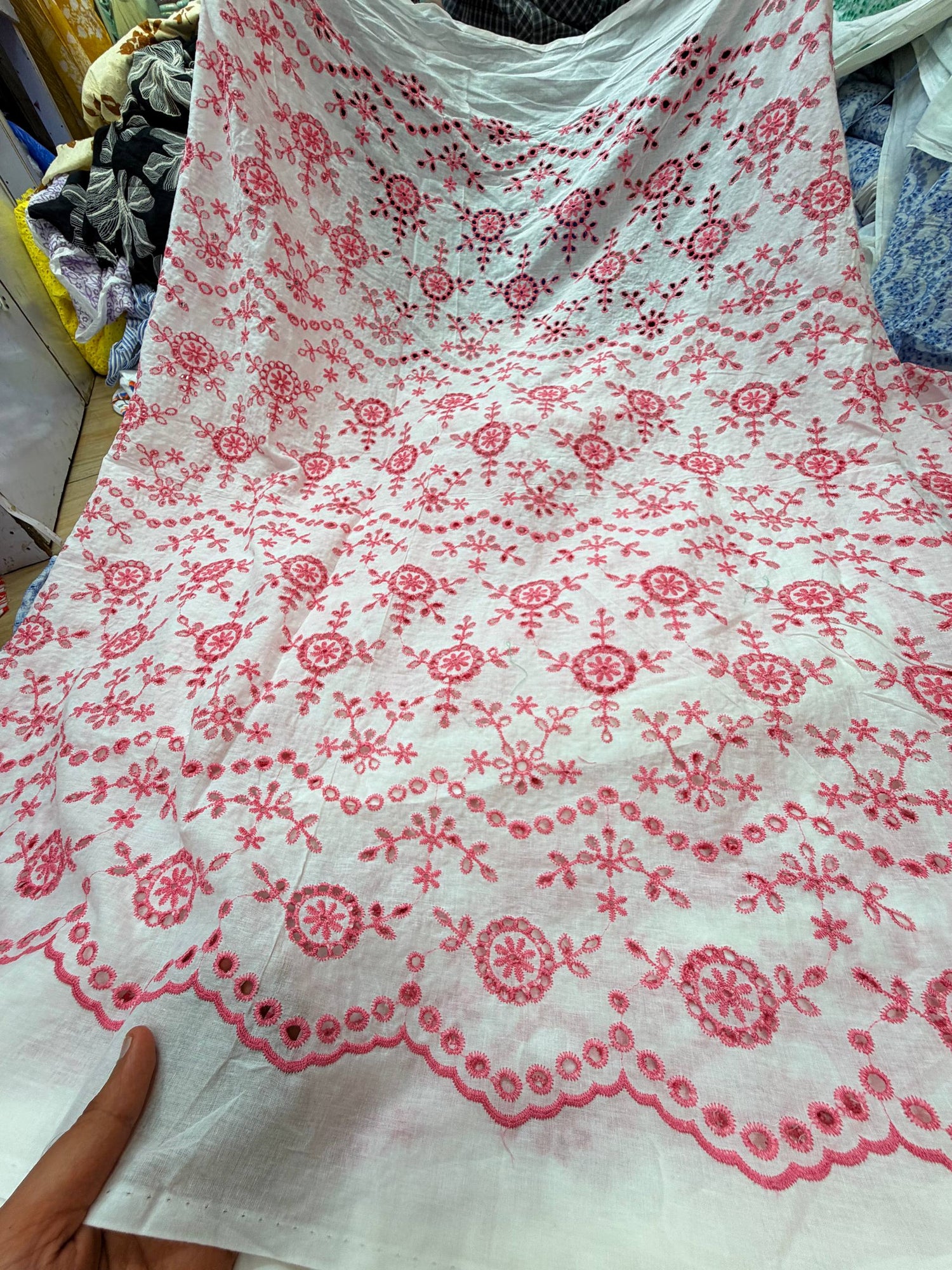 Most Premium Pure Mul Cotton Hakuba Chikankari Fabric