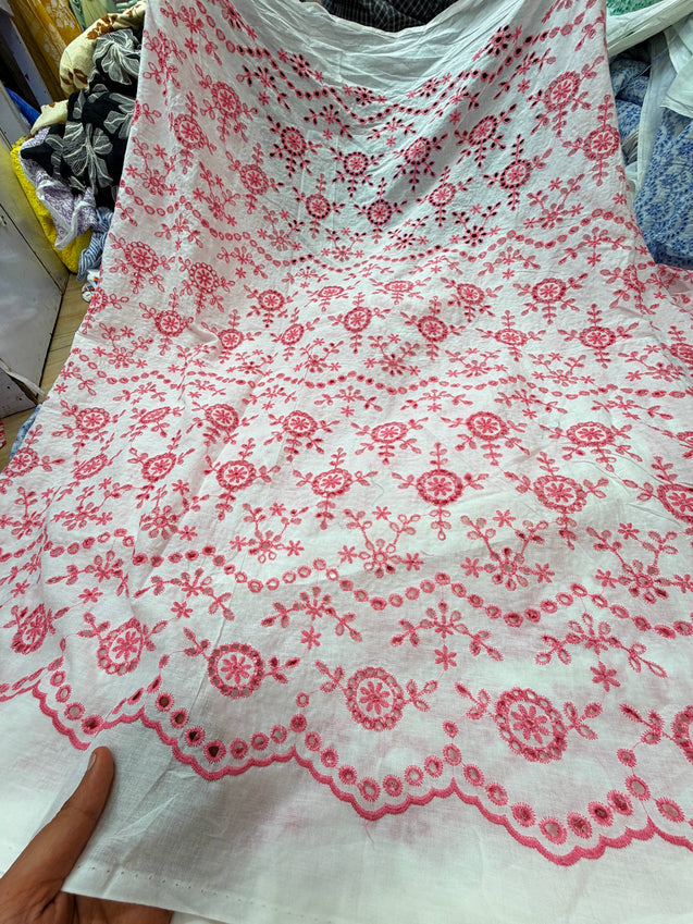 Most Premium Pure Mul Cotton Hakuba Chikankari Fabric