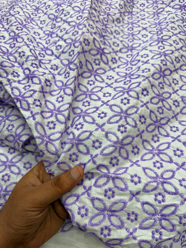 (SALE Prices) Most Premium Pure Cotton Hakuba Chikankari Fabric (Big WIDTH!!)