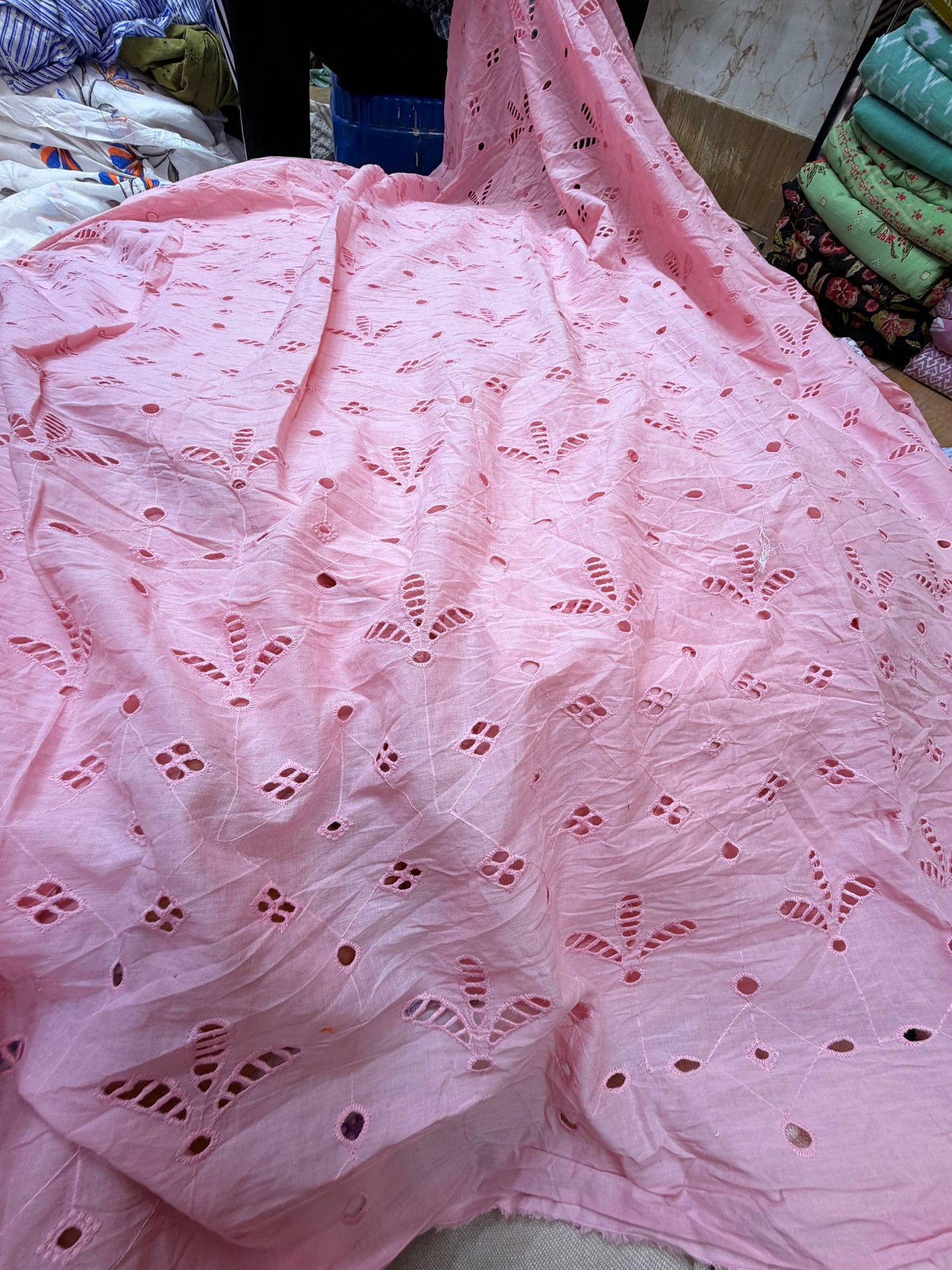 (SALE Prices) Most Premium Pure Cotton Hakuba Chikankari Fabric (Big WIDTH!!)