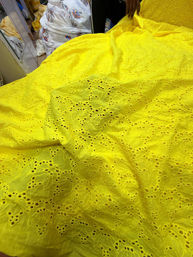 (SALE Prices) Most Premium Pure Cotton Hakuba Chikankari Fabric (Big WIDTH!!)