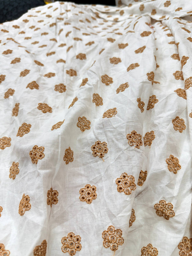 (SALE Prices) Most Premium Pure Cotton Hakuba Chikankari Fabric (Big WIDTH!!)