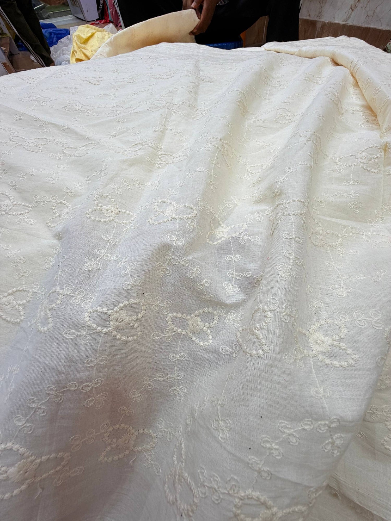 (SALE Prices) Most Premium Pure Cotton Hakuba Chikankari Fabric (Big WIDTH!!)