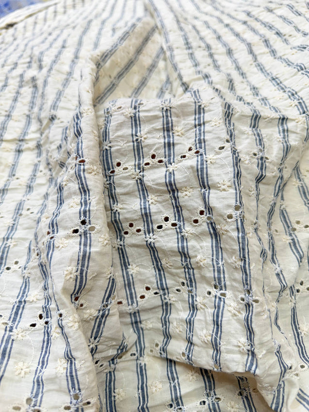 (SALE Prices) Most Premium Pure Cotton Hakuba Chikankari Fabric (Big WIDTH!!)