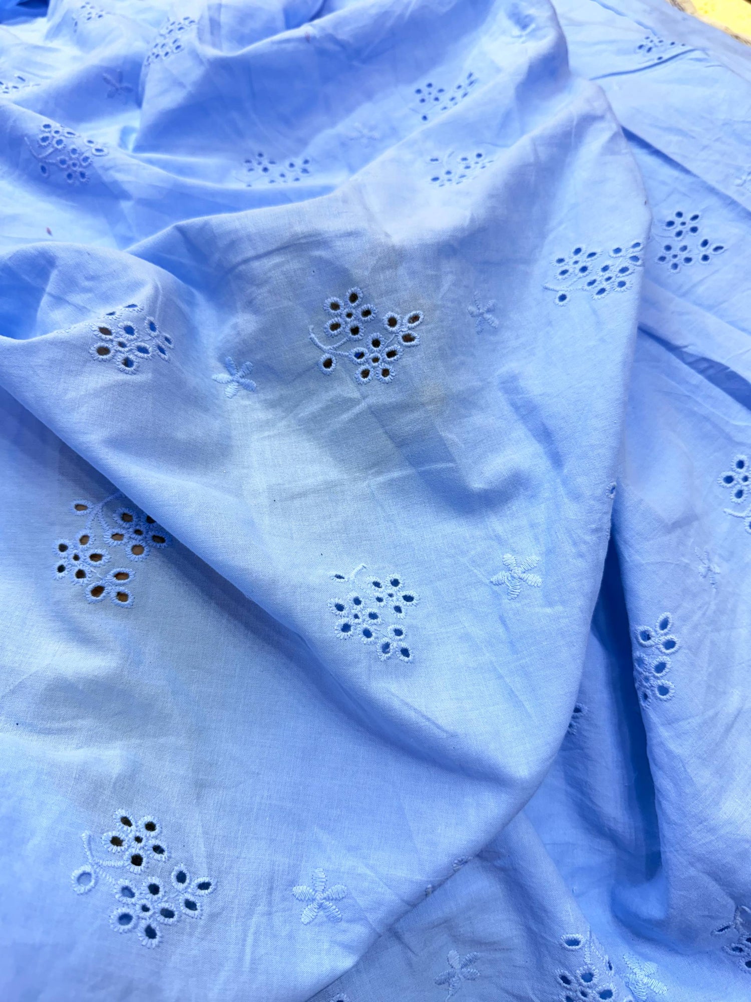 (SALE Prices) Most Premium Pure Cotton Hakuba Chikankari Fabric (Big WIDTH!!)