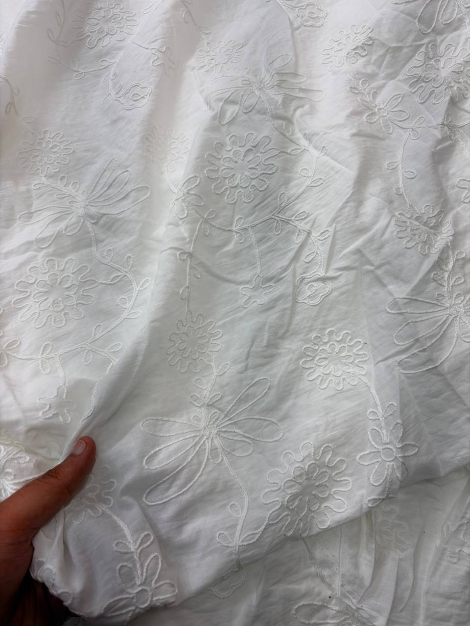 (SALE Prices) Most Premium 3D Dori Work Cotton Fabric (Big WIDTH!!)