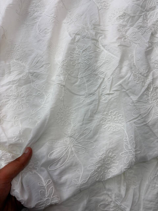 (SALE Prices) Most Premium 3D Dori Work Cotton Fabric (Big WIDTH!!)