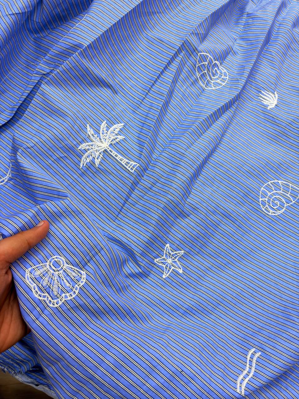 (SALE Prices) Most Premium Cotton Stripes Embroidery (Big WIDTH!!)