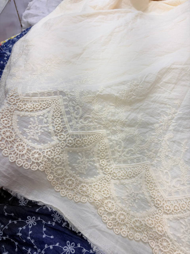 (SALE Prices) Most Premium Border Embroidery cotton (Big WIDTH!!)