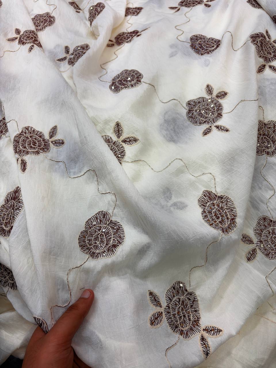 (SALE Prices) Most Premium Muslin Thread Work  (Big WIDTH!!)