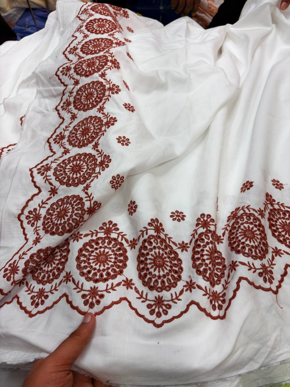 (SALE Prices) Most Premium Hakuba Chikankari  (Big WIDTH!!)