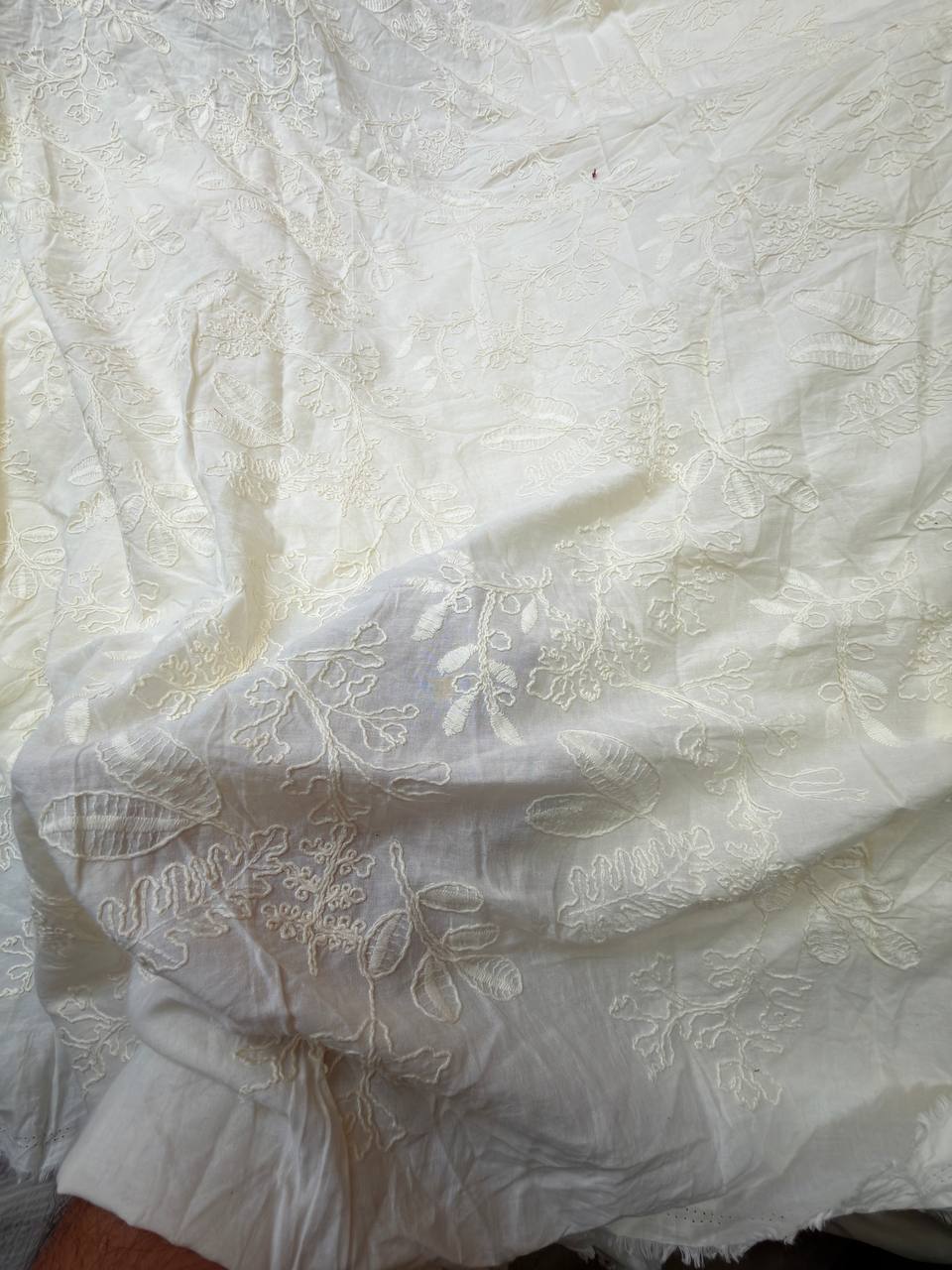 (SALE Prices) Most Premium 3D Dori Work Cotton Fabric