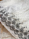 Most Premium Pure Dobby Cotton Hakuba Chikankari Fabric (Big WIDTH!!)