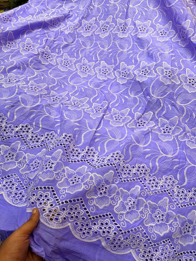 Most Premium Pure Cotton Hakuba Chikankari Fabric (Big WIDTH!!)