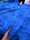 Premium Fine 3D Dori Work With Chikan On Pure  Cotton FABRIC (Big WIDTH!!)