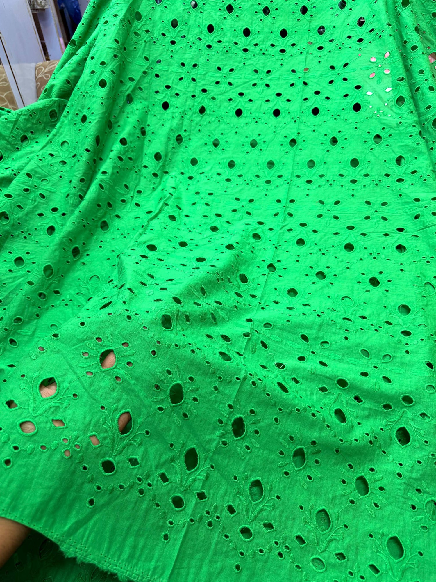 Most Premium Pure Cotton Hakuba Chikankari Fabric (Big WIDTH!!)