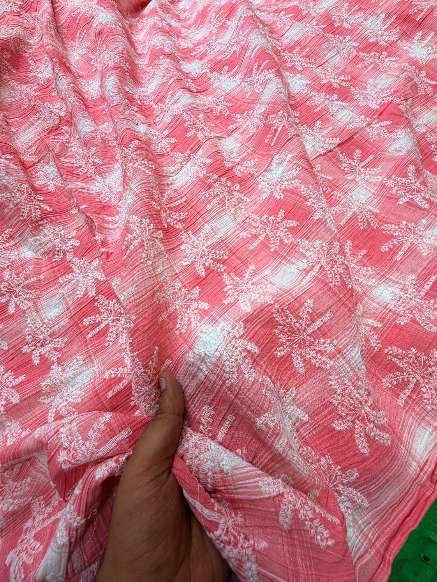 Most Premium Pure Fine Thread Embroidery On Cotton FABRIC