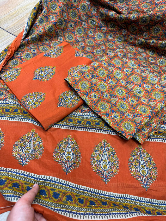Premium BRANDED Pure Cotton PRINTED Suits (Complete Suit With Dupatta)