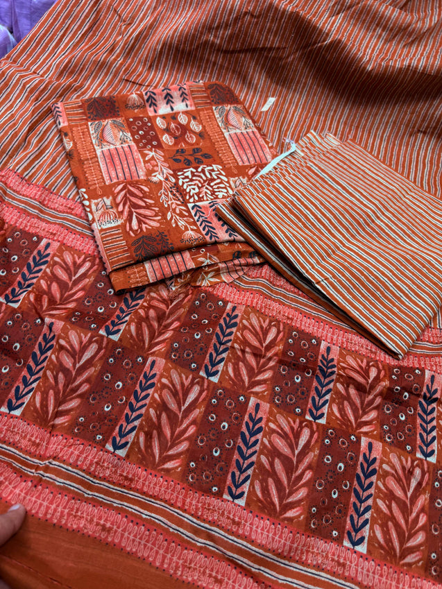 Premium BRANDED Pure Cotton PRINTED Suits (Complete Suit With Dupatta)