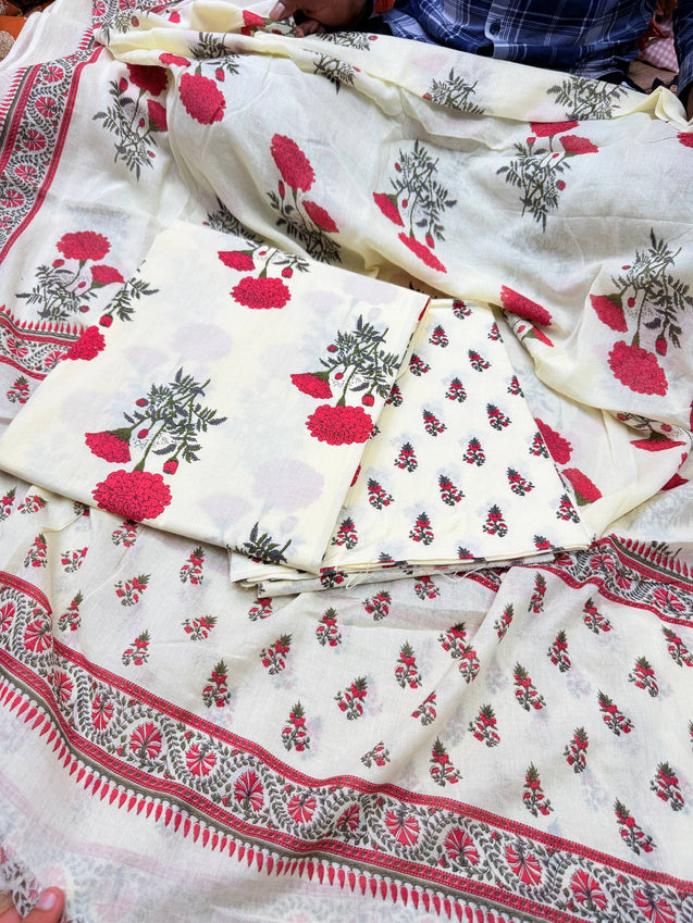 Premium BRANDED Pure Cotton PRINTED Suits (Complete Suit With Dupatta)