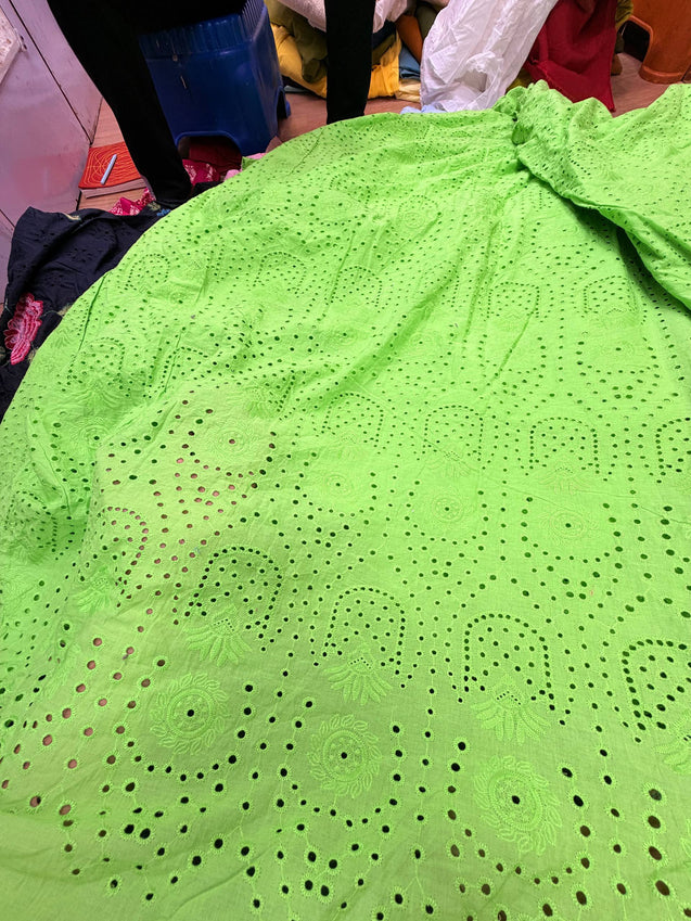 (SALE Prices) Pure Cotton Hakuba Chikankari  (Big WIDTH!!)