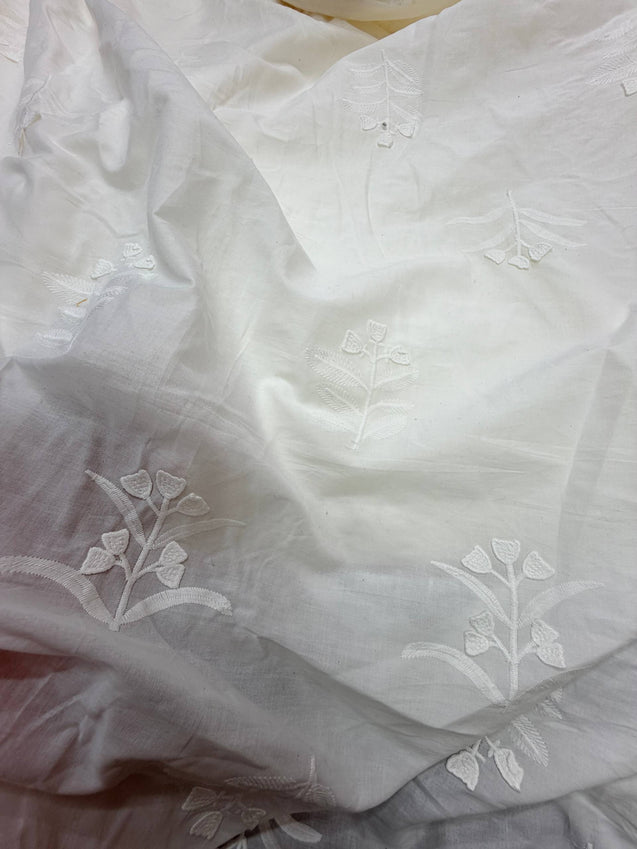 (SALE Prices) Pure Cotton Hakuba Chikankari  (Big WIDTH!!)