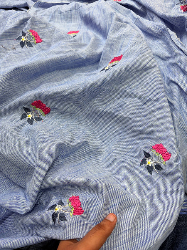 (SALE Prices) Pure Cotton Hakuba Chikankari  (Big WIDTH!!)