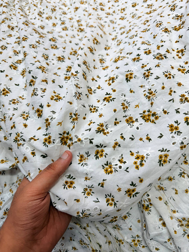 (SALE Prices) Pure Cotton Hakuba Chikankari  (Big WIDTH!!)