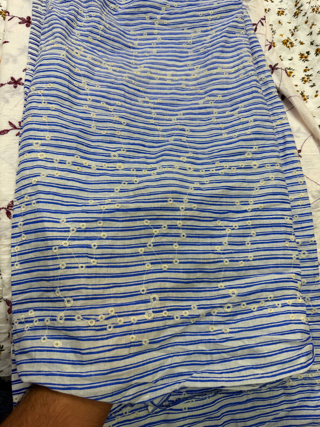 (SALE Prices) Pure Cotton Hakuba Chikankari  (Big WIDTH!!)