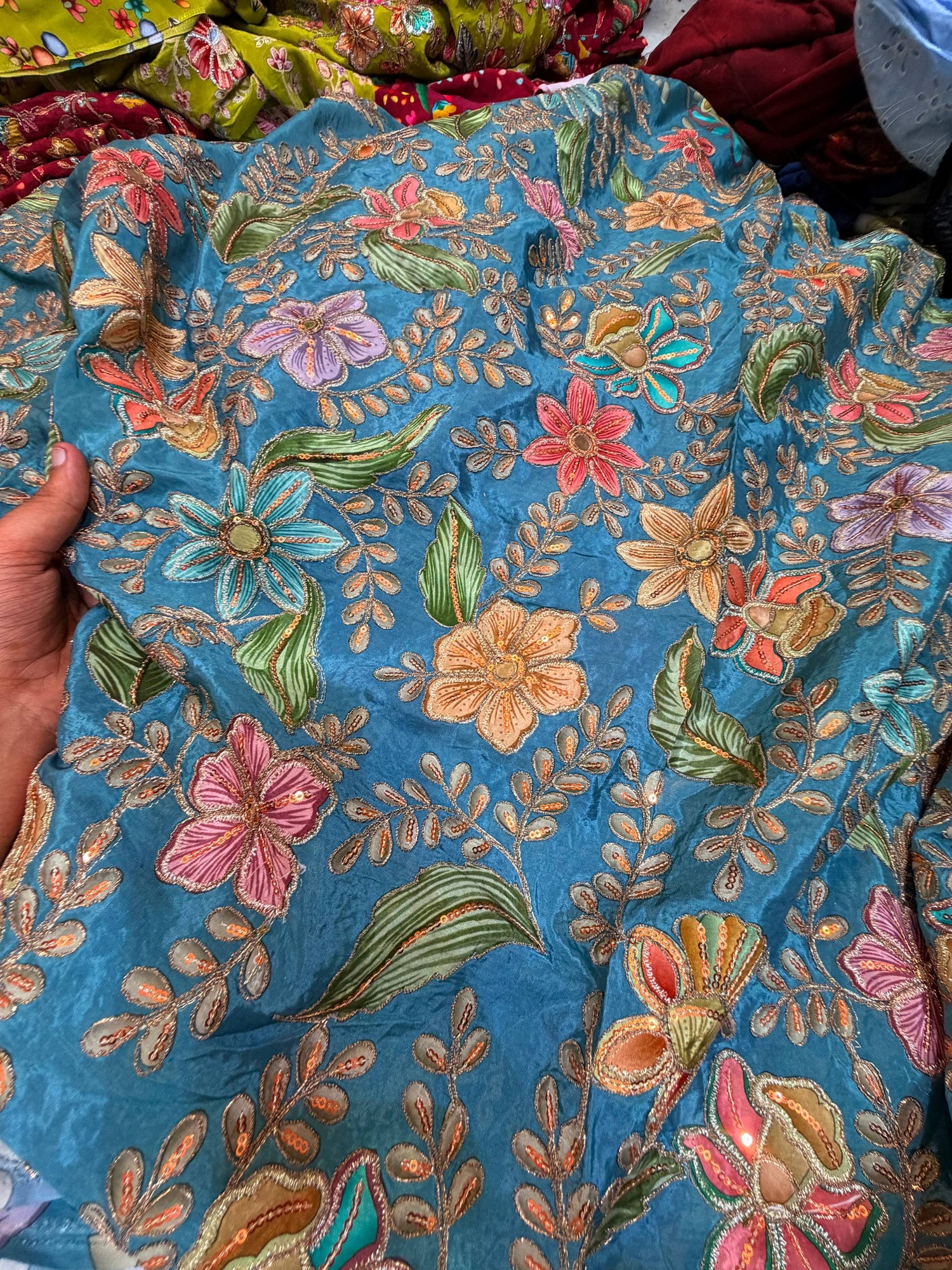 Most Premium Celebrity Designer Position Print Natural Pure CREPE FABRIC