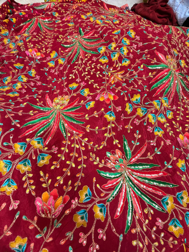 Most Premium Celebrity Designer Position Print Natural Pure CREPE FABRIC