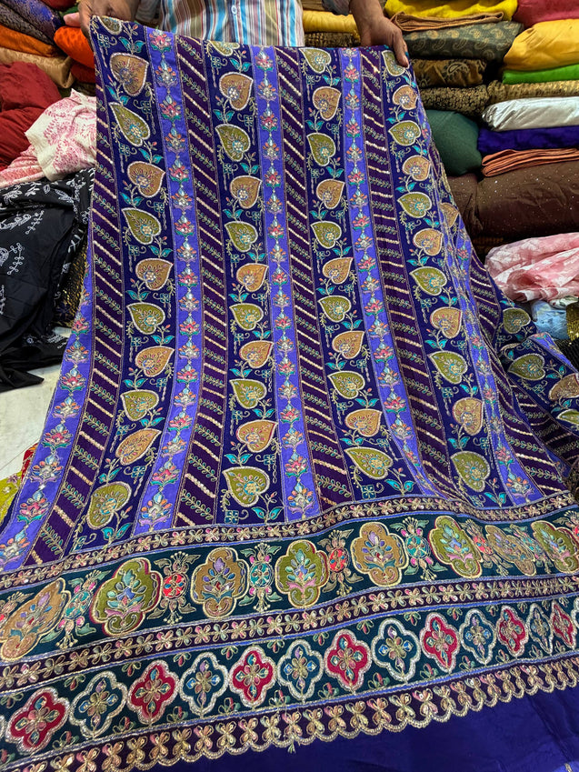 Most Premium Celebrity Designer Position Print Natural Pure CREPE FABRIC
