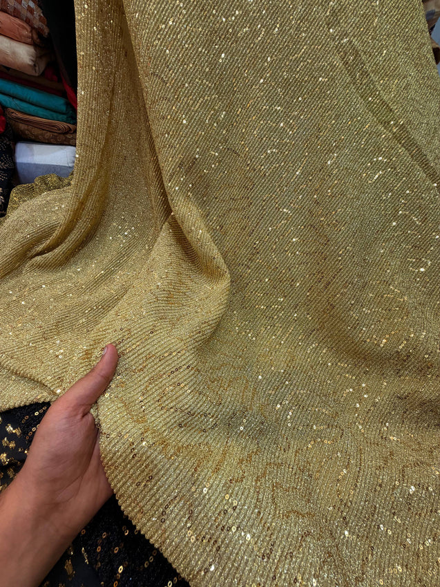 Most Premium Imported Super Quality Of ZARA LYCRA FABRIC With Fine Sequin Work (Big WIDTH!!)
