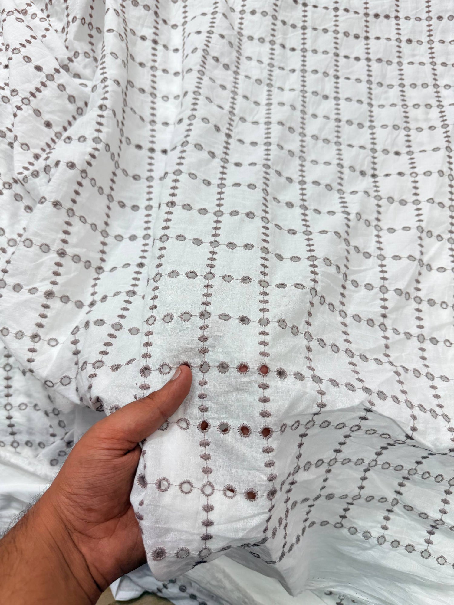 Most Premium Pure Cotton Hakuba Chikankari Fabric (Big WIDTH!!)