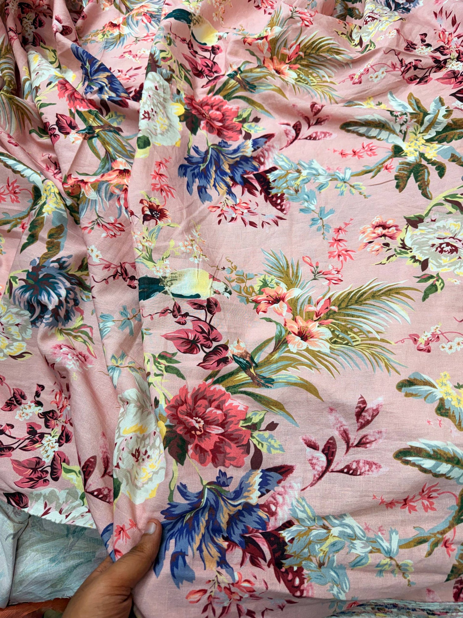 Most Premium BRANDED Pure LINEN Cotton PRINTED FABRIC (Big WIDTH!!)