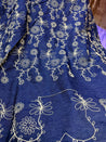Premium Fine 3D Dori Imported Work On Pure Cotton Denim FABRIC (Big WIDTH!!)