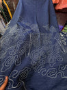 Premium Fine 3D Dori Imported Work On Pure Cotton Denim FABRIC (Big WIDTH!!)