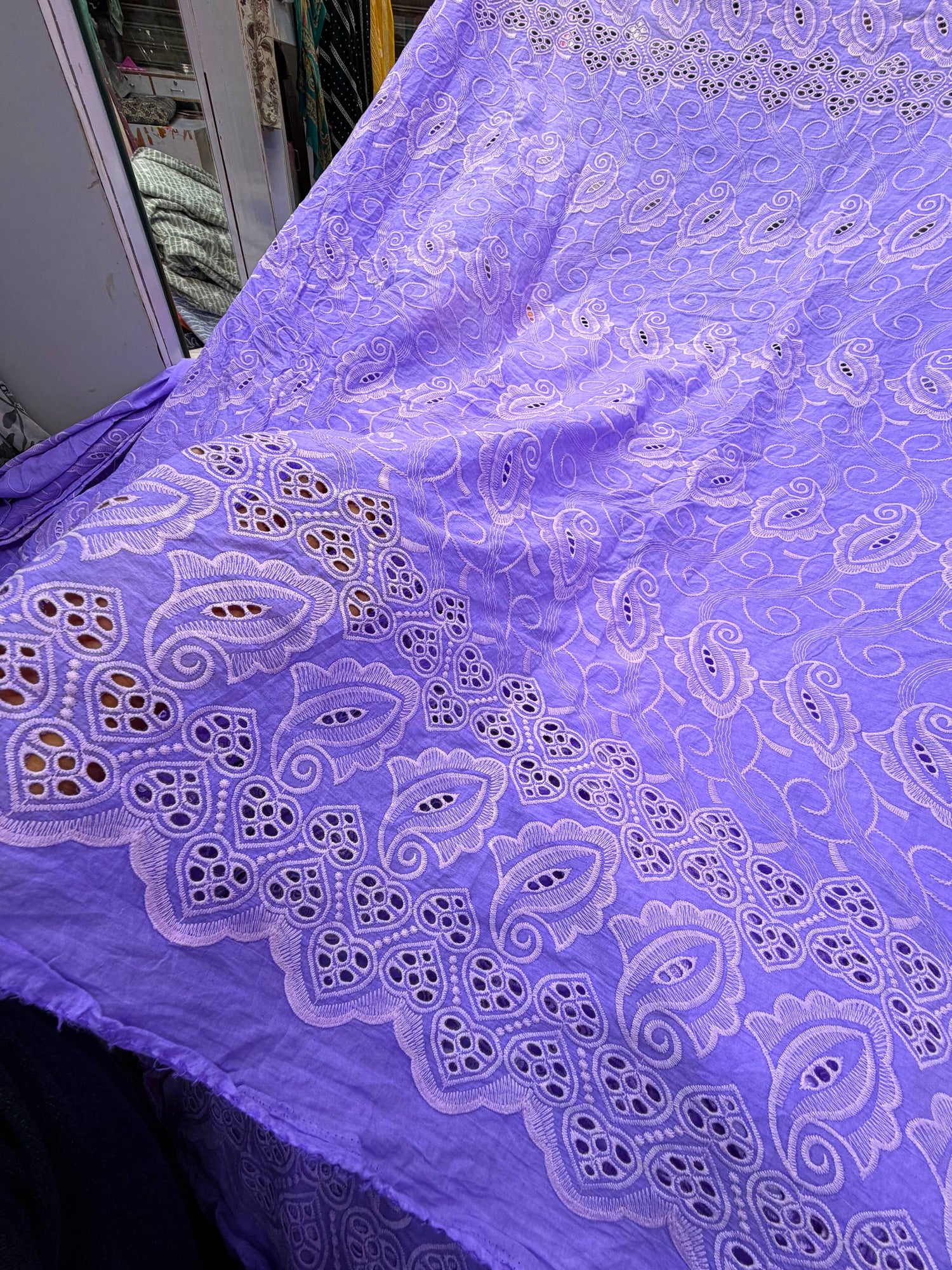 Most Premium Pure Cotton Hakuba Chikankari Fabric (Big WIDTH!!)