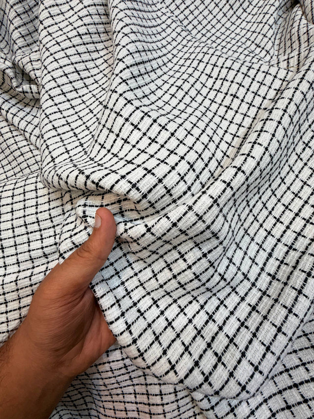 Most Premium Imported Cotton Wool Checks Fabric (Big Width)