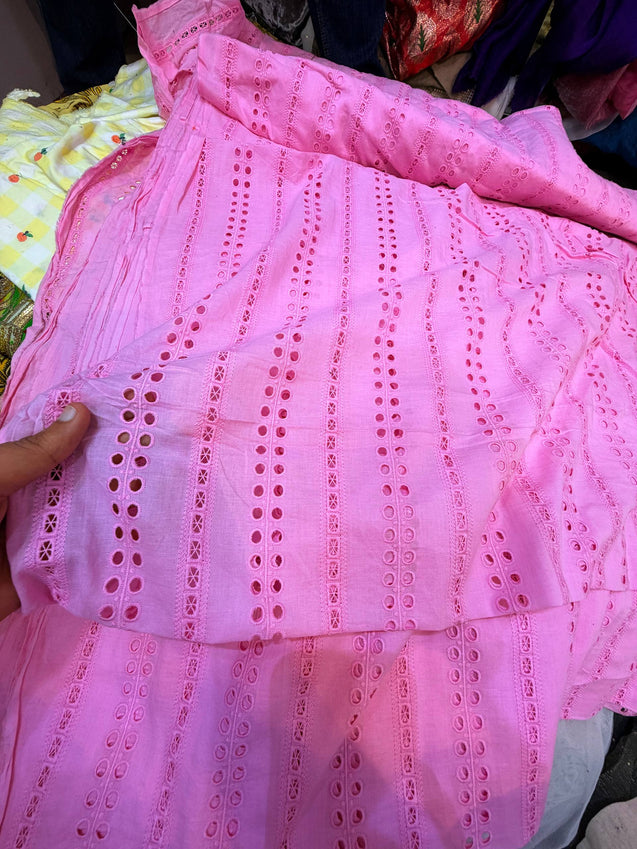 Most Premium Pure Cotton Hakuba Chikankari Fabric